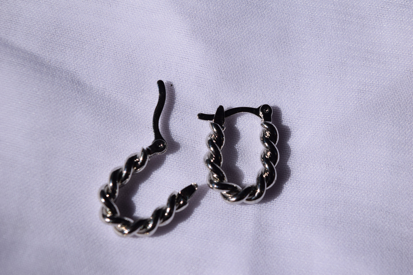 Hermione Twisted Hoops (Silver)