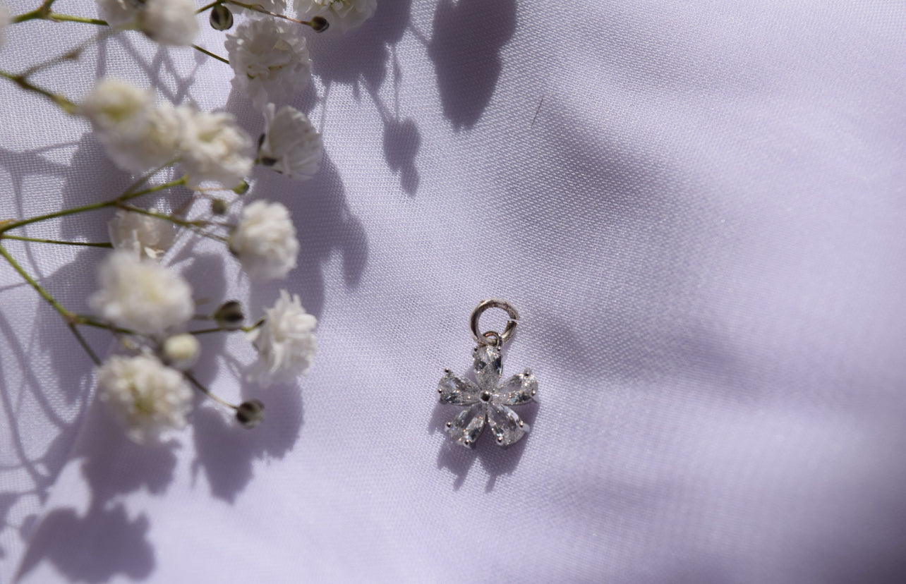 Silver Teardrop Flower