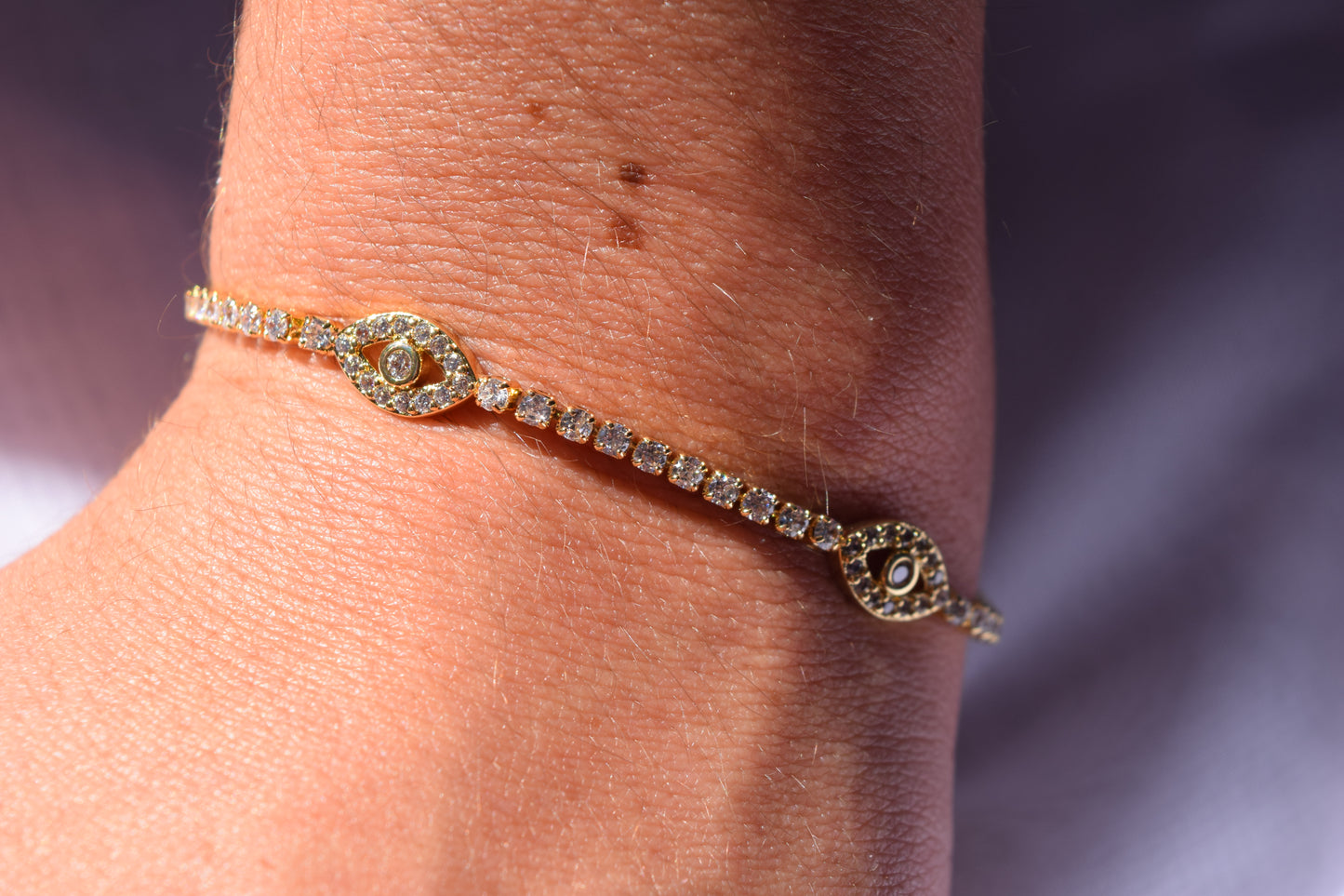 Evil Eye Bracelet (18K Gold Filled)