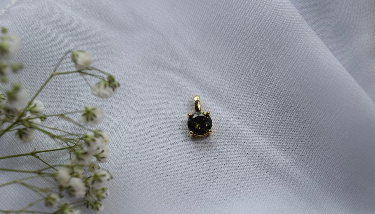 Birthstone charm gold filled