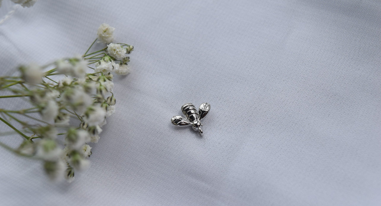 Silver Bumblebee Charm