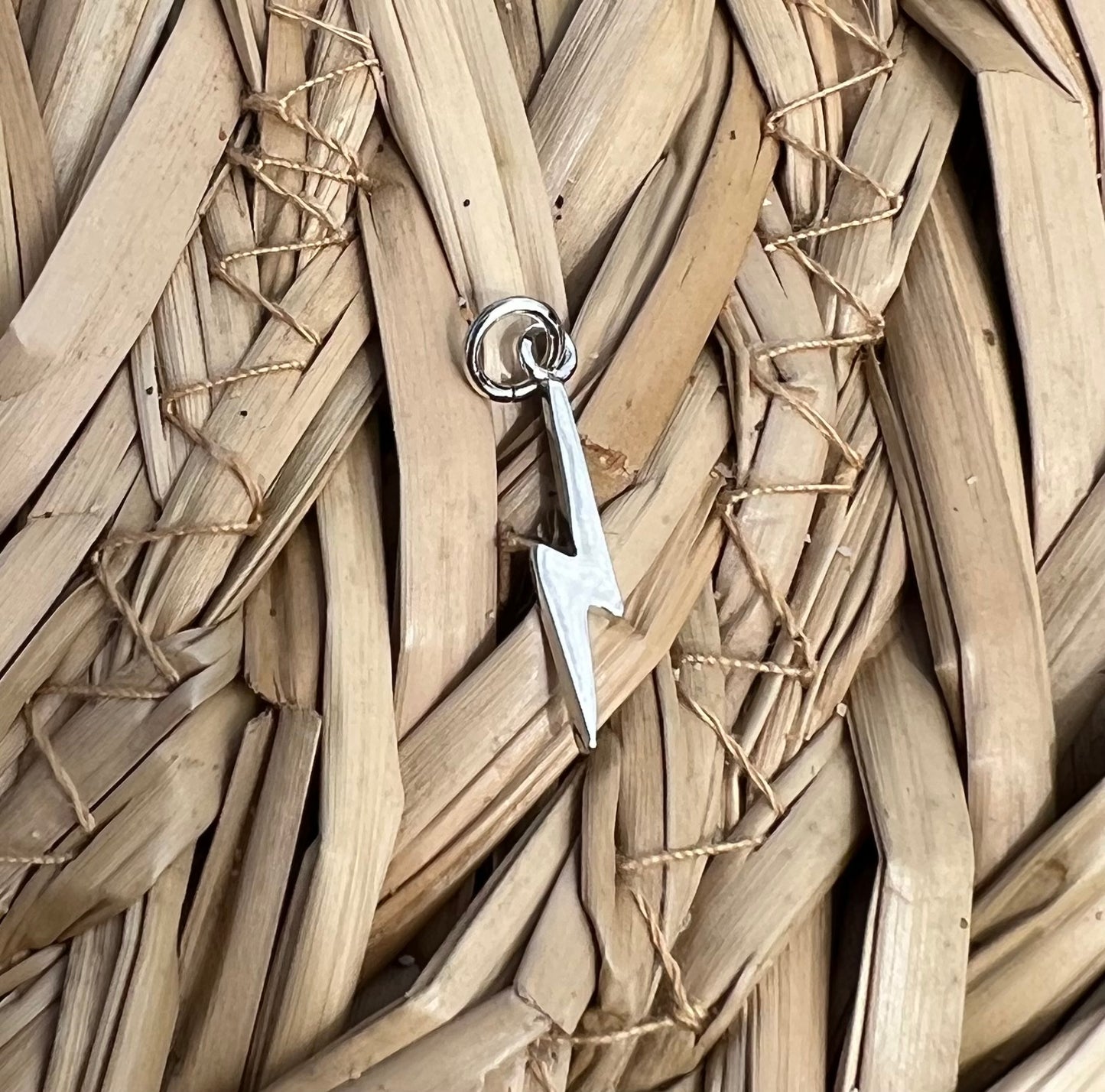 Silver/Gold Lightning Bolt Charm (18K Gold Filled)