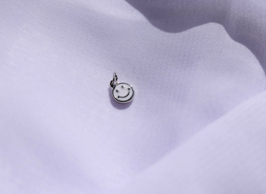 Smiley face charm silver