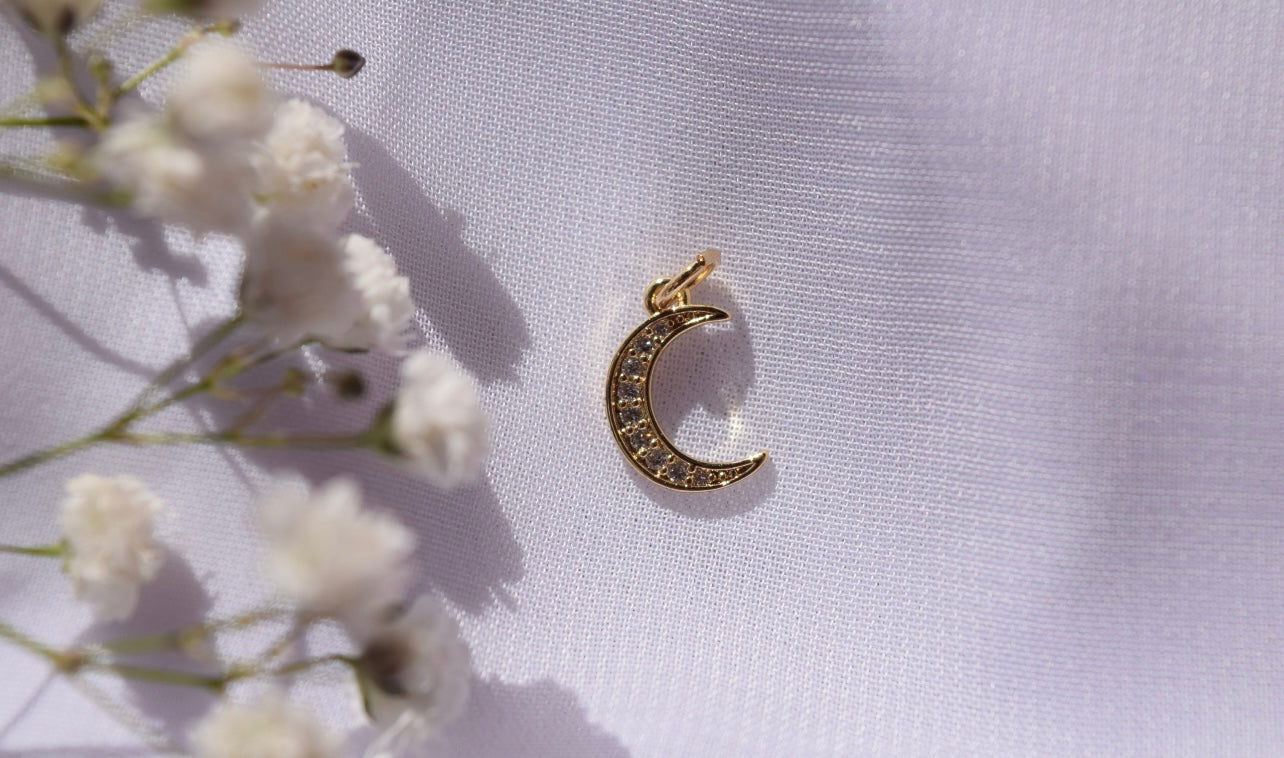 Crescent moon Charm Gold Filled