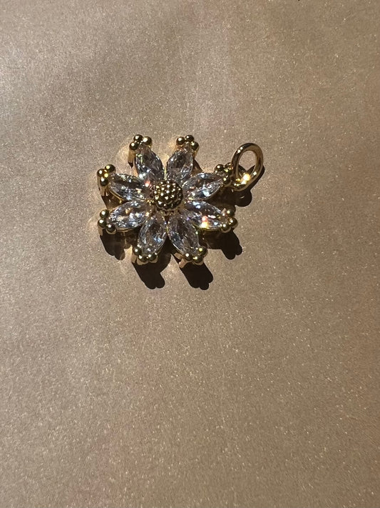 diamond flower charm