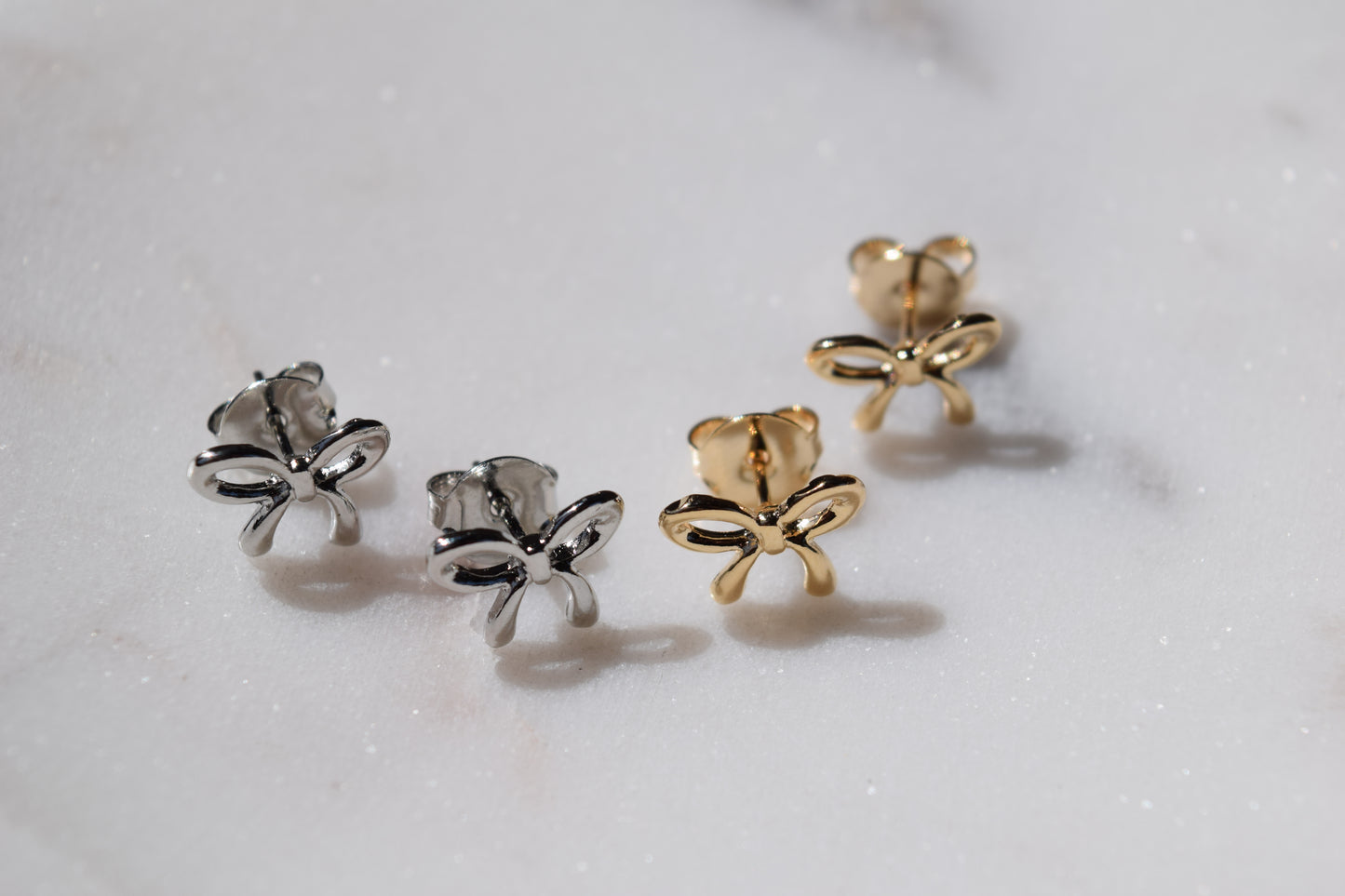 Selene Bow Studs (18K Gold Filled & Silver)