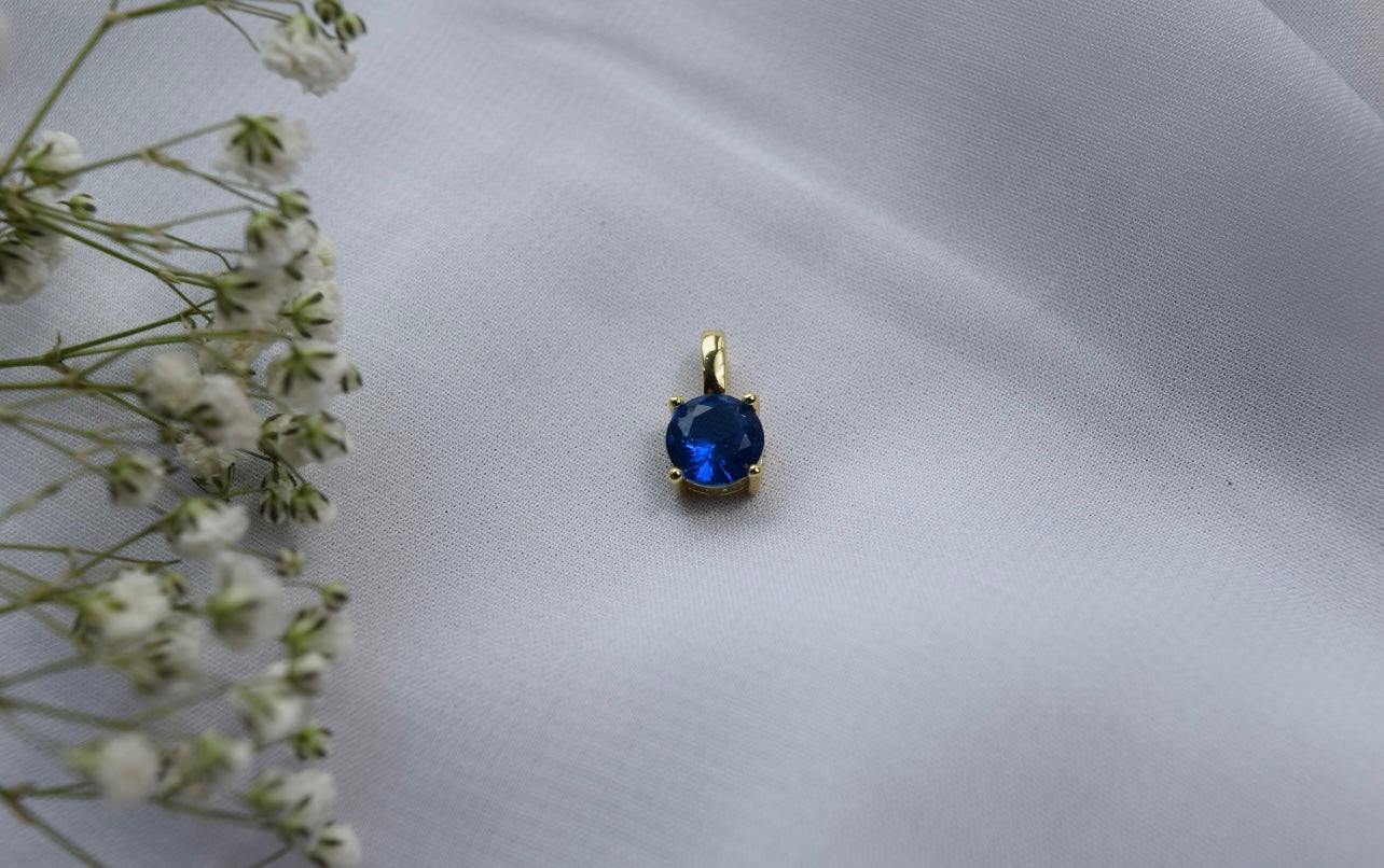 Birthstone charm gold filled