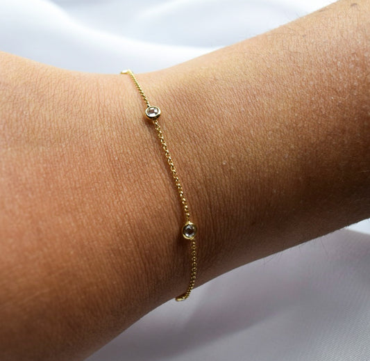 Beth Bezel Bracelet (18K Gold Filled)