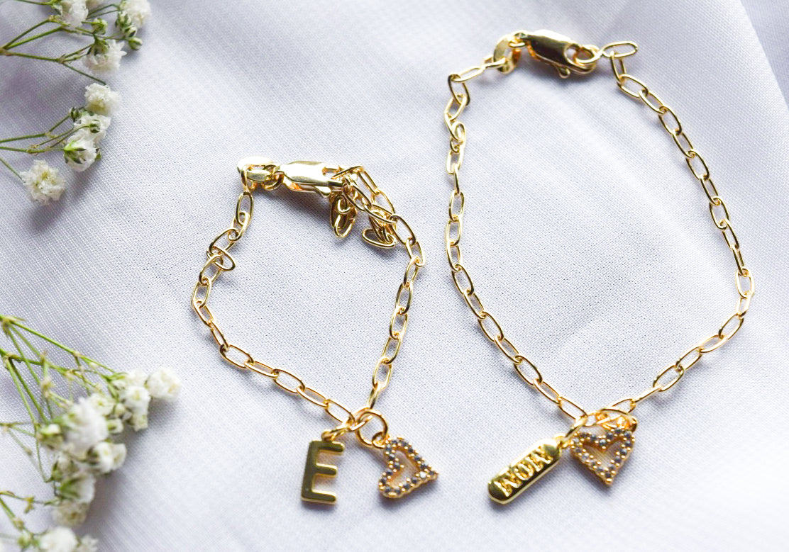 Mommy & Me Bracelet Set (18k Gold Filled)