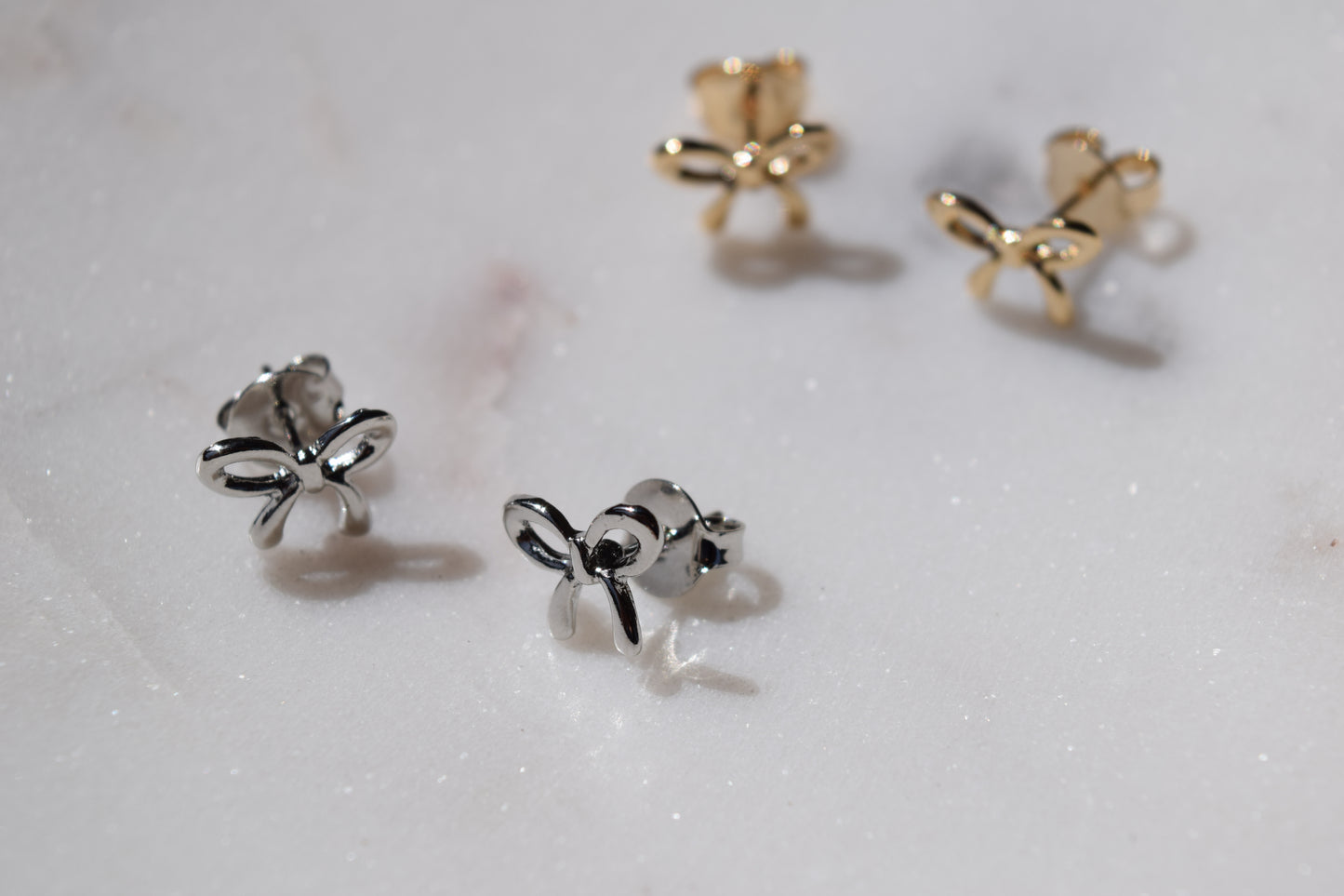 Selene Bow Studs (18K Gold Filled & Silver)