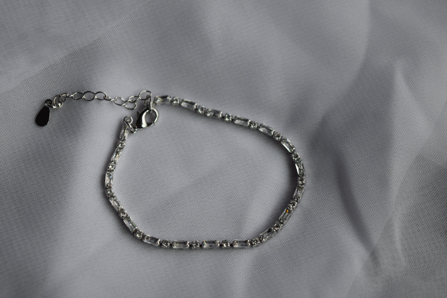 Genevieve Baguette Bracelet (Silver)