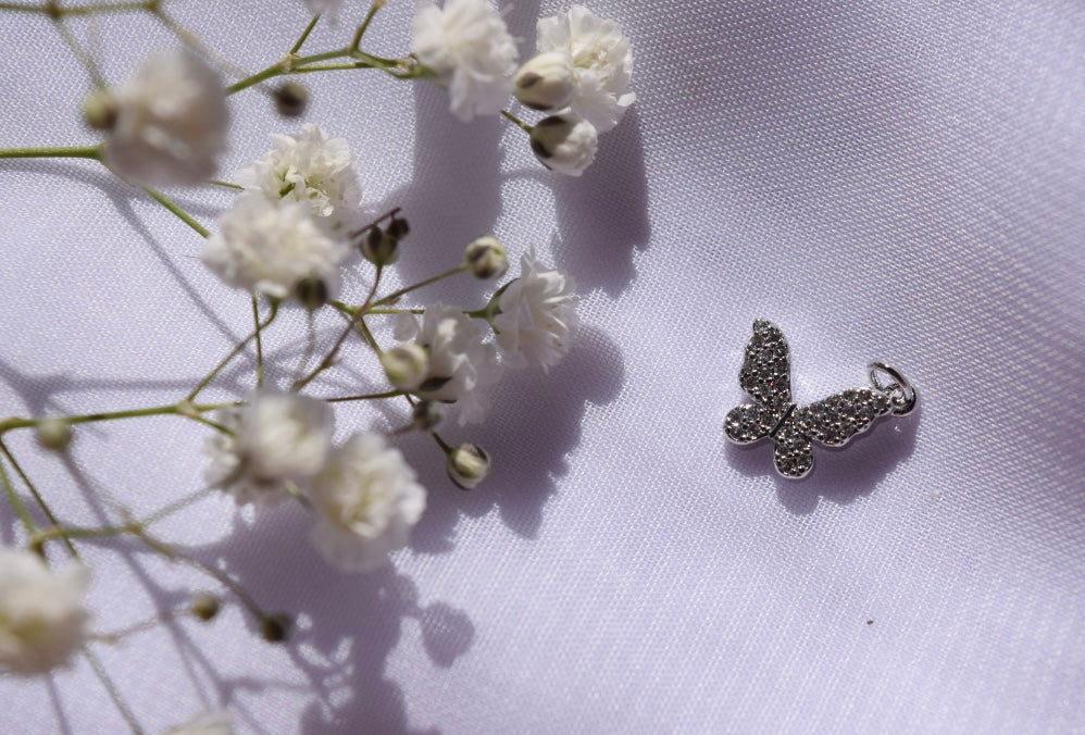 Butterfly w/ CZ (18K Gold Filled & Silver)