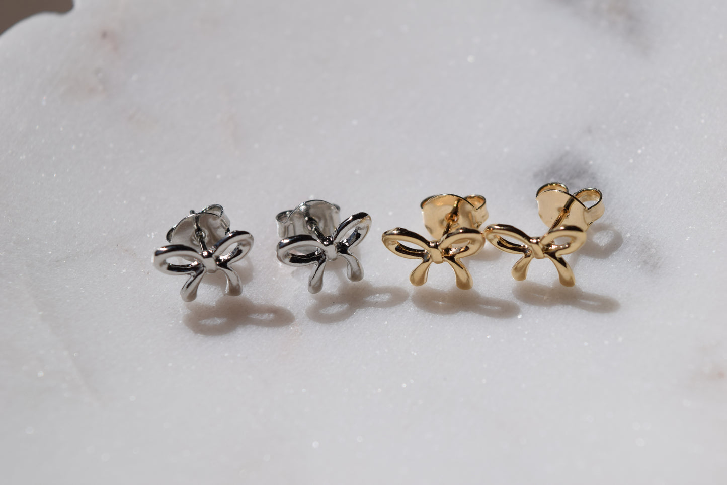 Selene Bow Studs (18K Gold Filled & Silver)