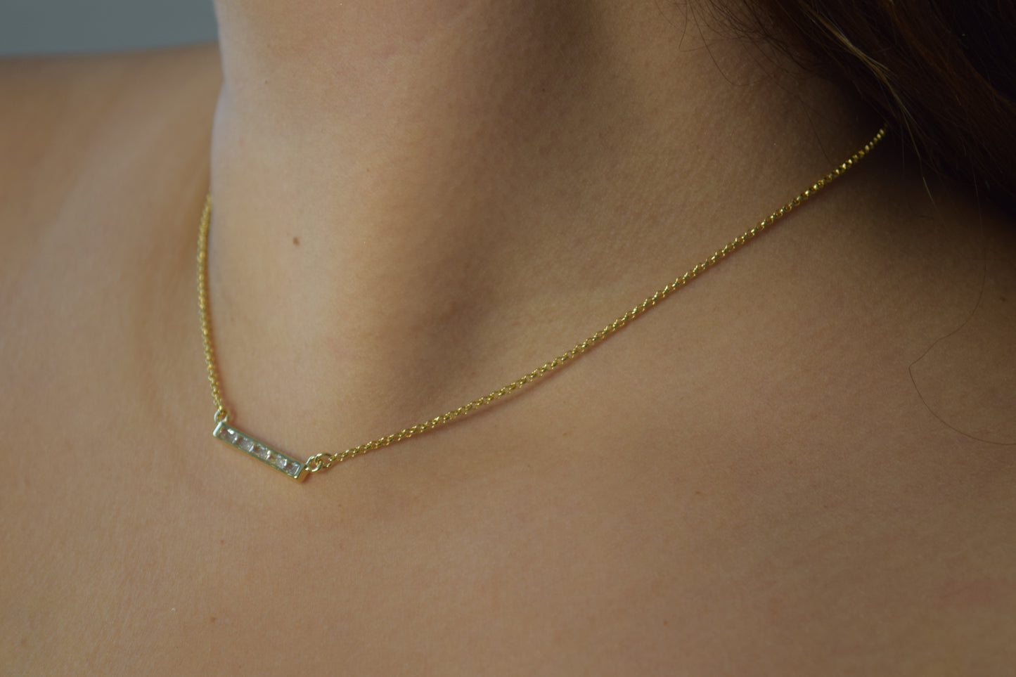 Kamilah Bar Necklace (18K Gold Filled)