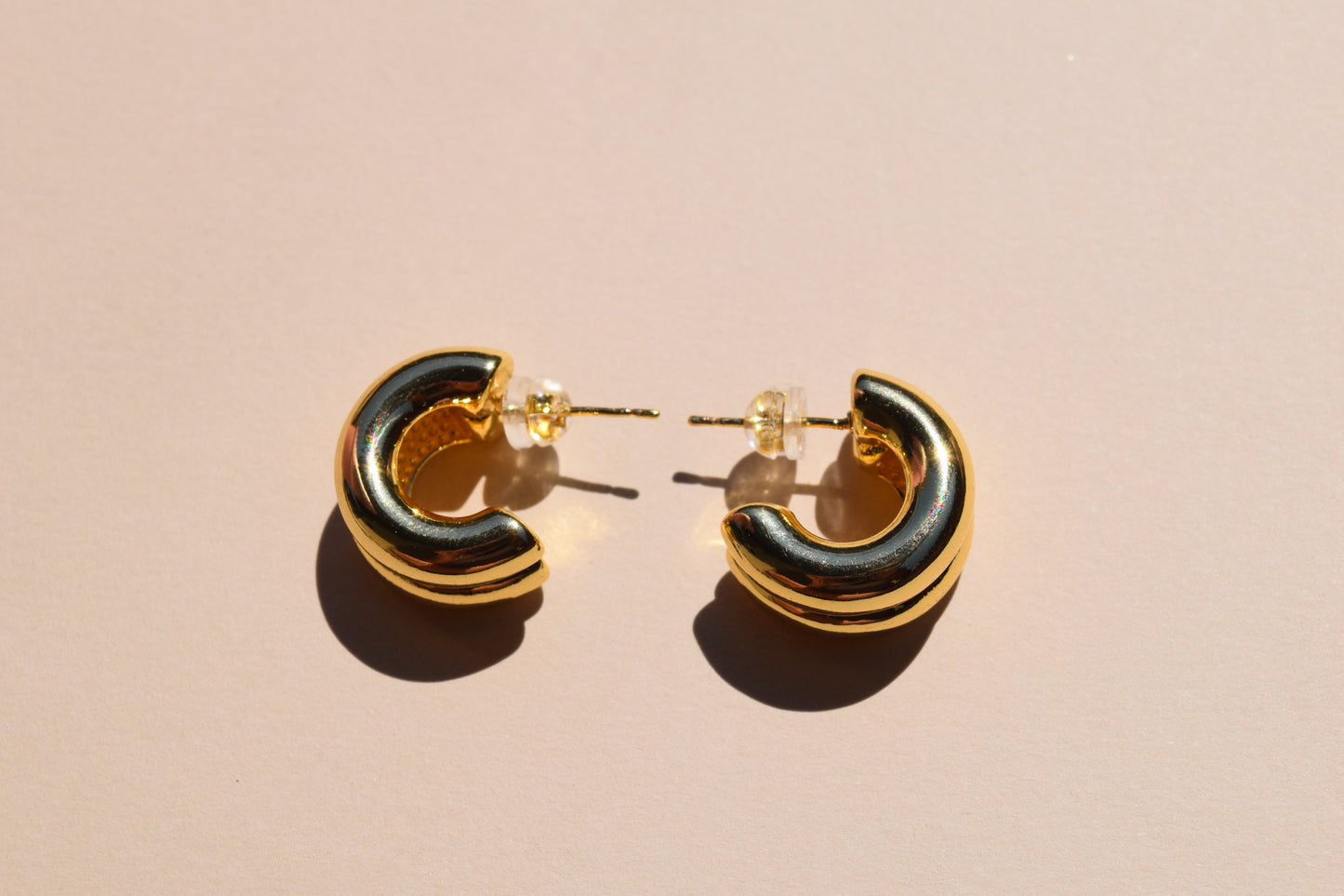 Double Dome Earrings (18K Gold Filled)