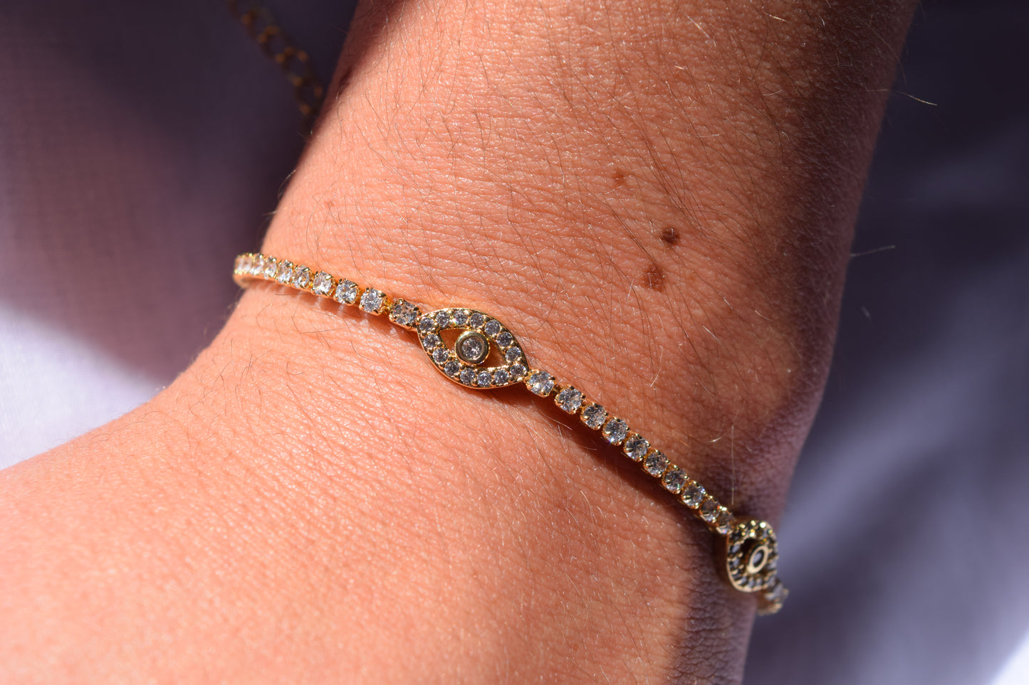 Evil Eye Bracelet (18K Gold Filled)