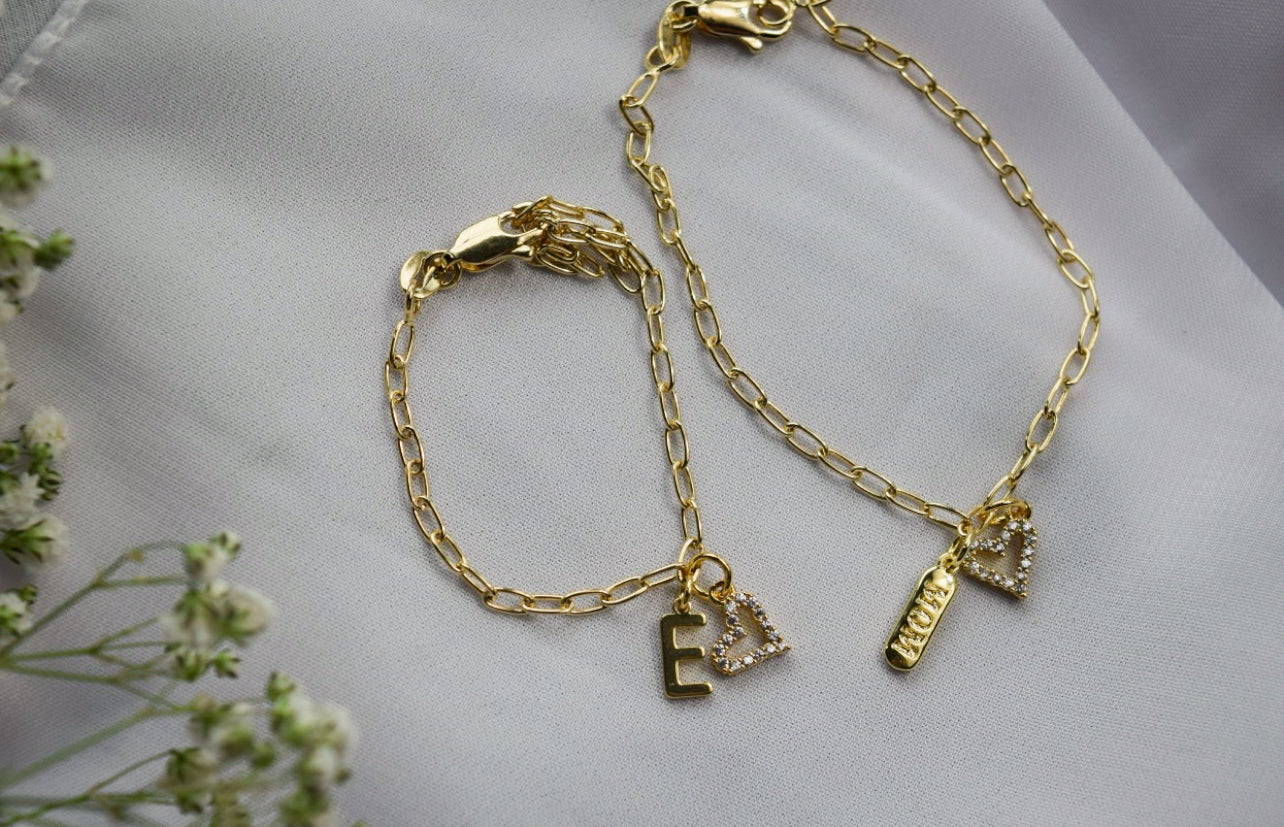 Mommy & Me Bracelet Set (18k Gold Filled)