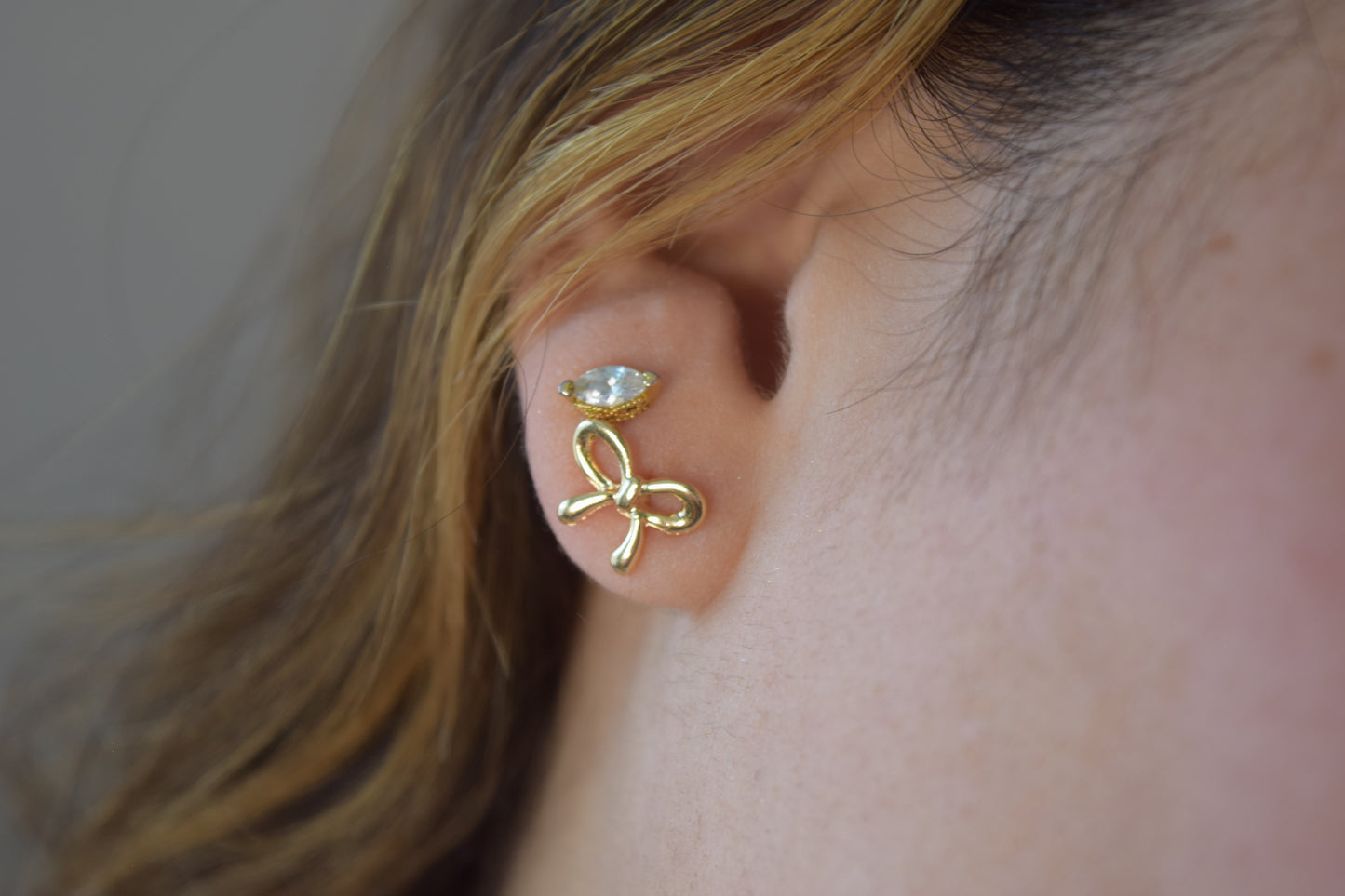 Selene Bow Studs (18K Gold Filled & Silver)