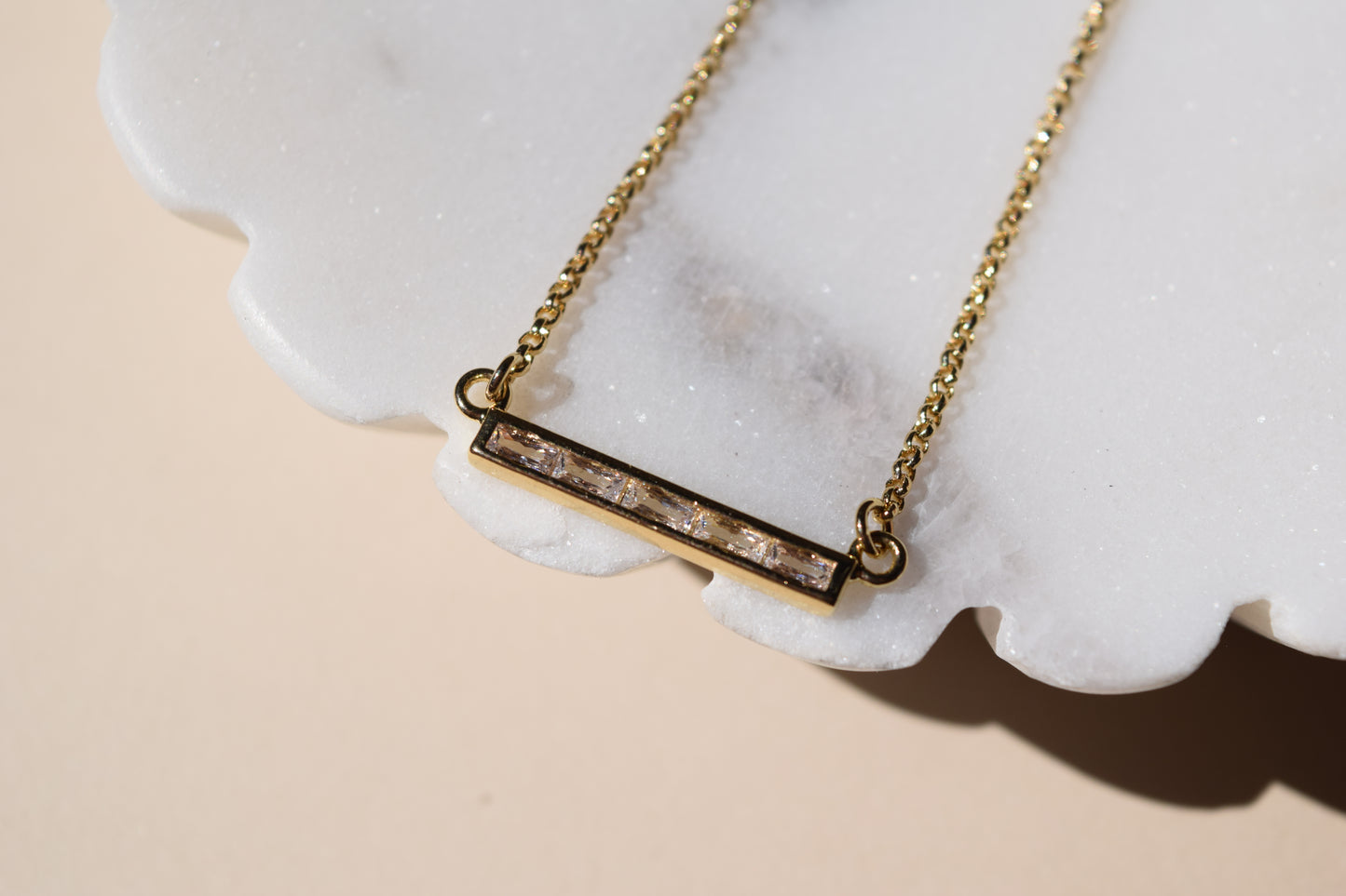 Kamilah Bar Necklace (18K Gold Filled)