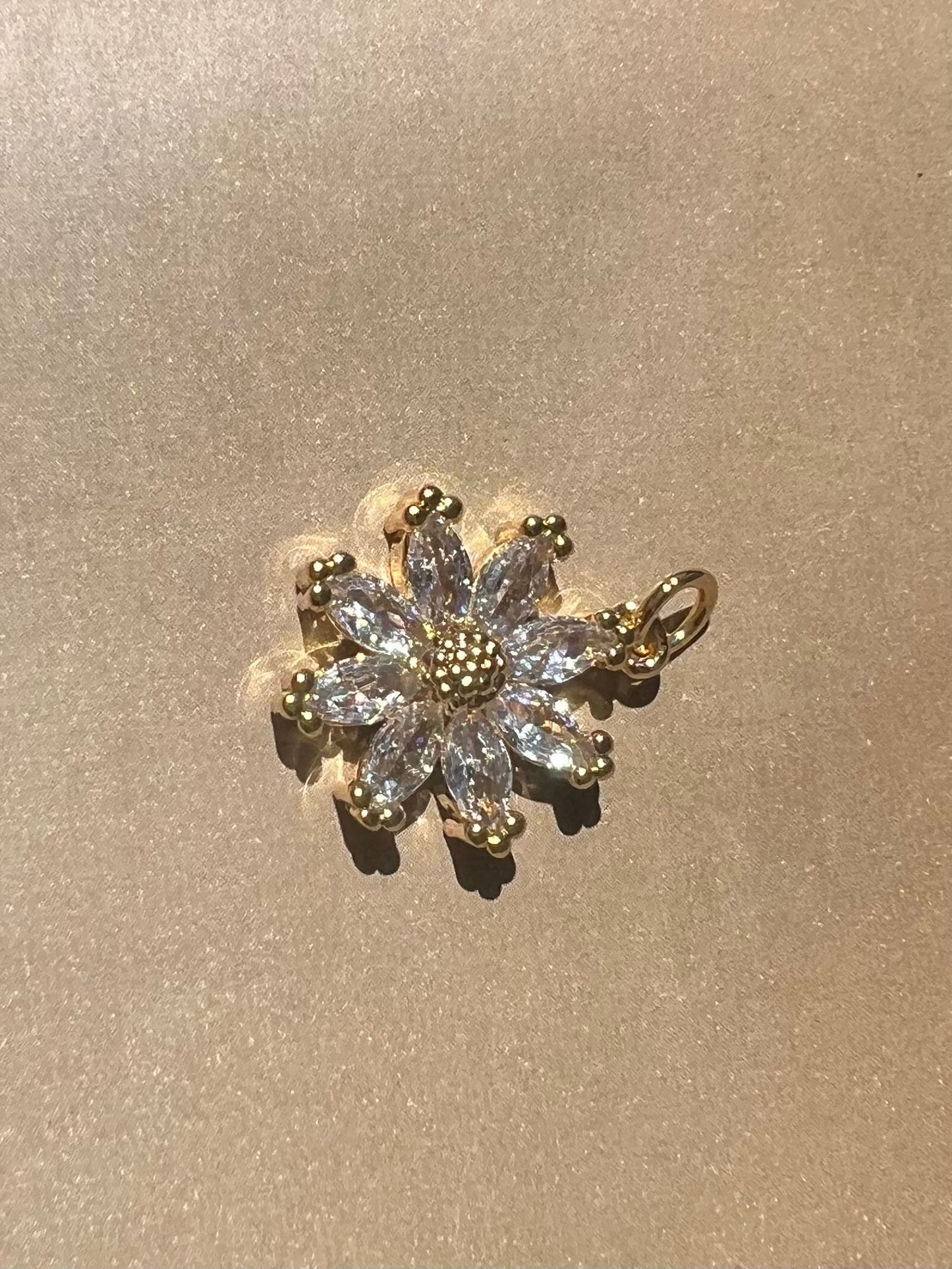 diamond flower charm