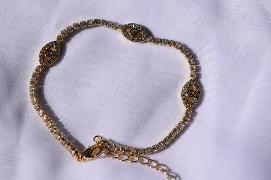 Evil Eye Bracelet (18K Gold Filled)