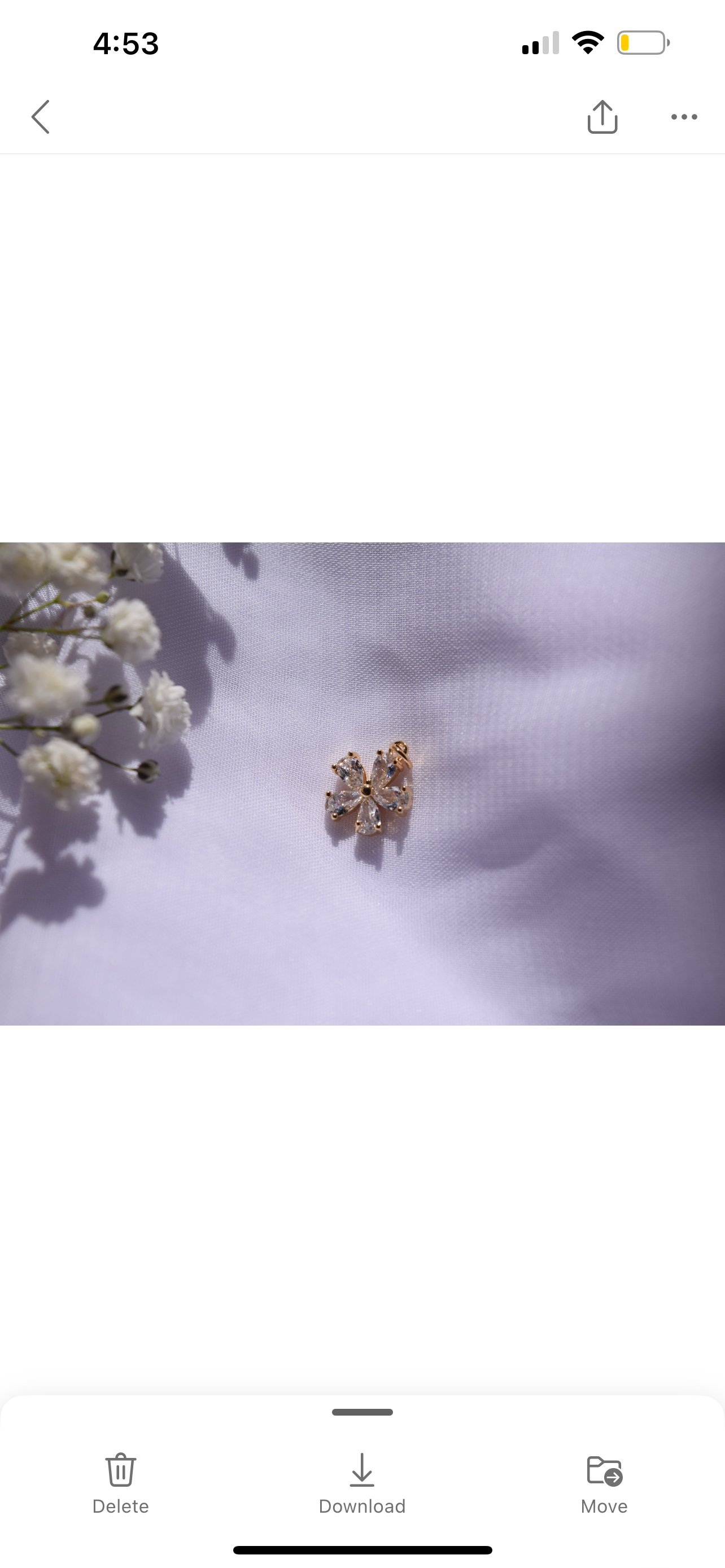 Silver Teardrop Flower