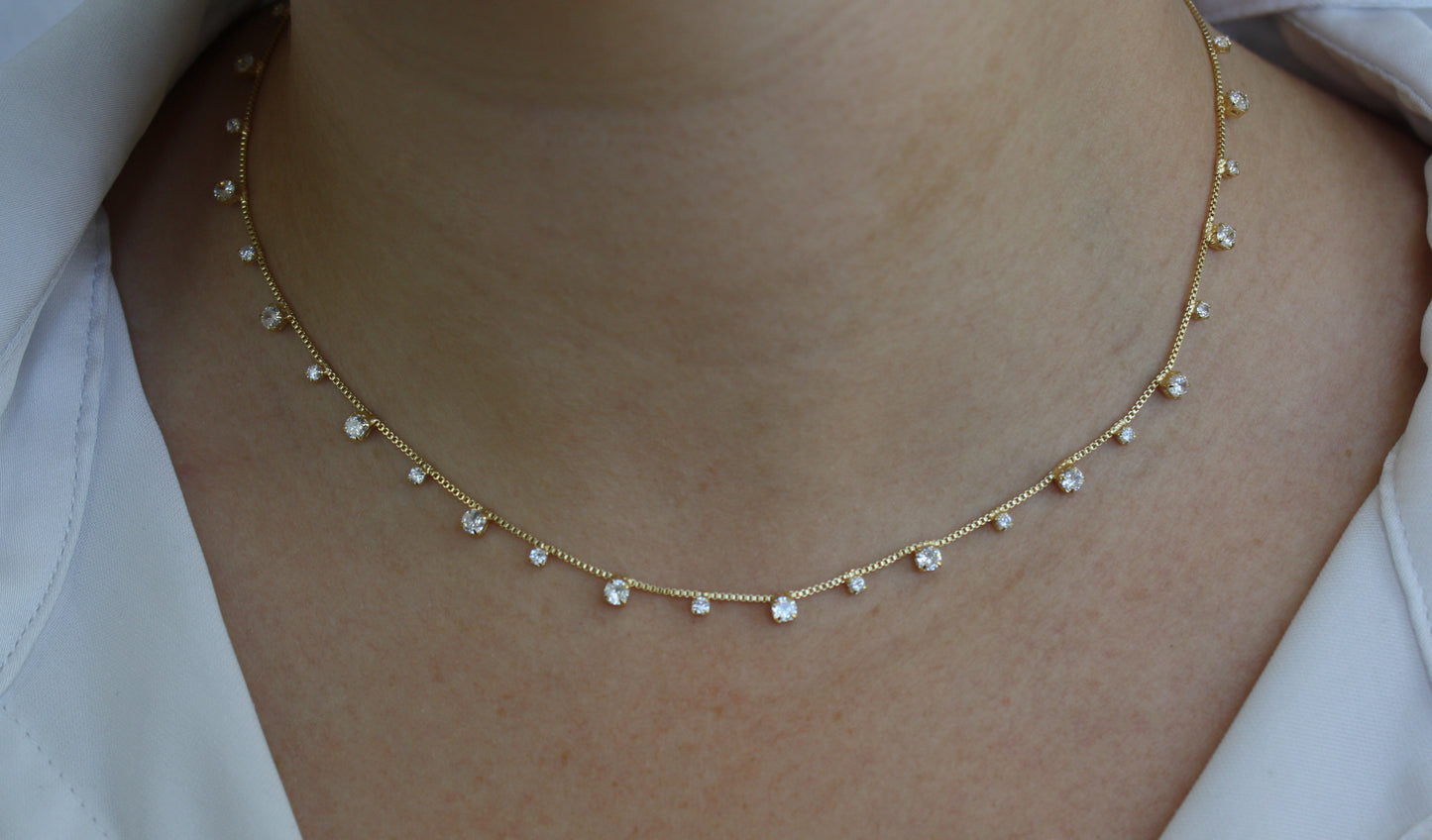 Annika Shimmer Necklace (18K Gold Filled)