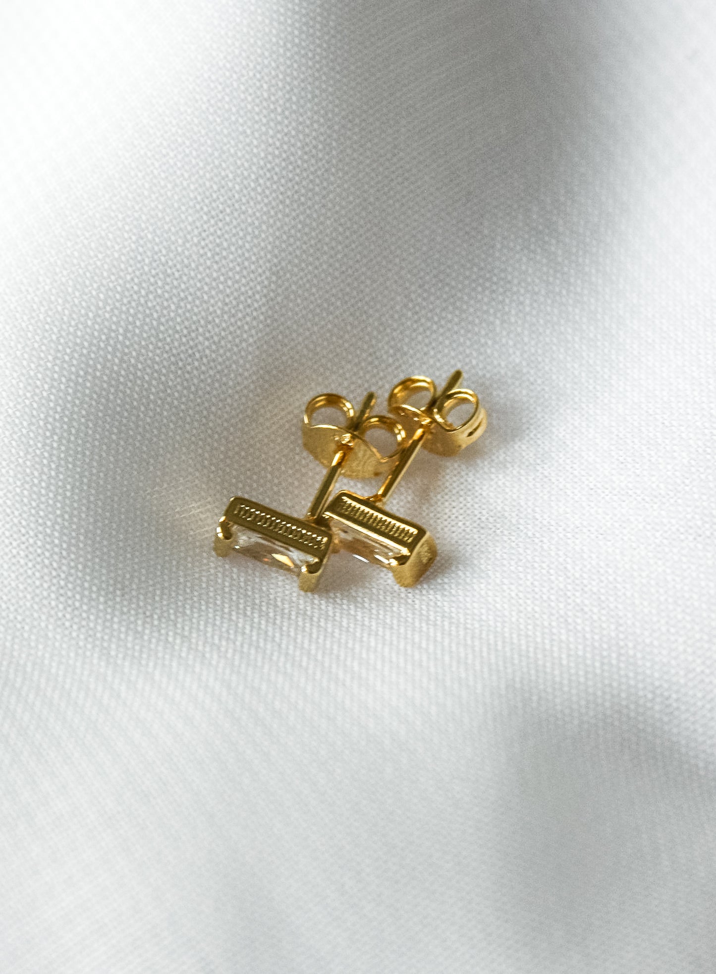 Genevieve Baguette Earrings (18k Gold Filled)