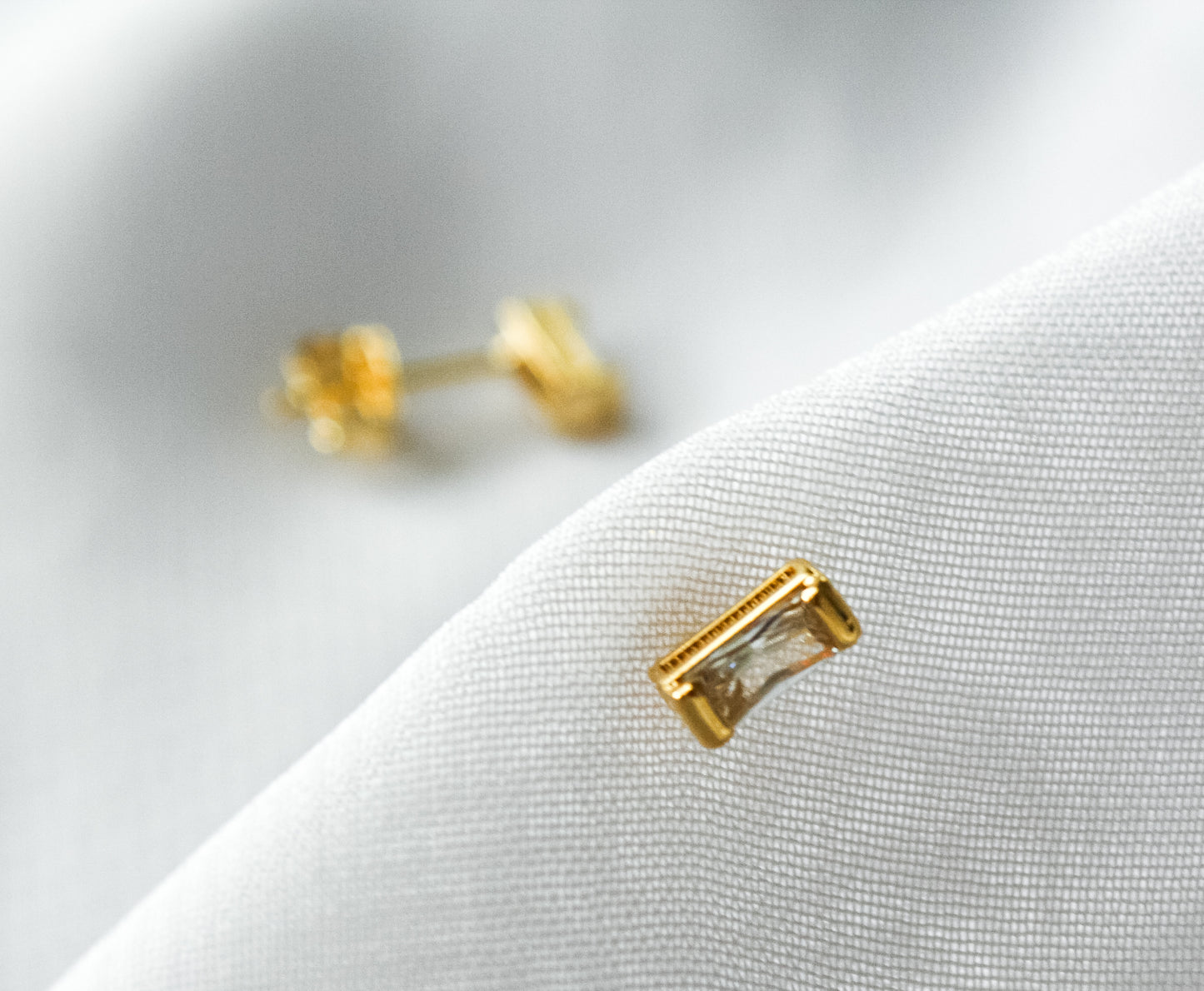 Genevieve Baguette Earrings (18k Gold Filled)