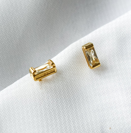 Genevieve Baguette Earrings (18k Gold Filled)