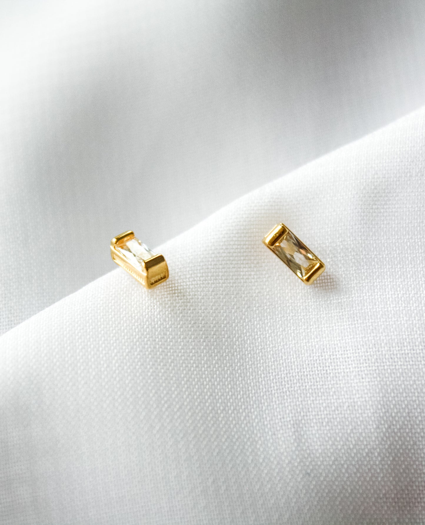 Genevieve Baguette Earrings (18k Gold Filled)