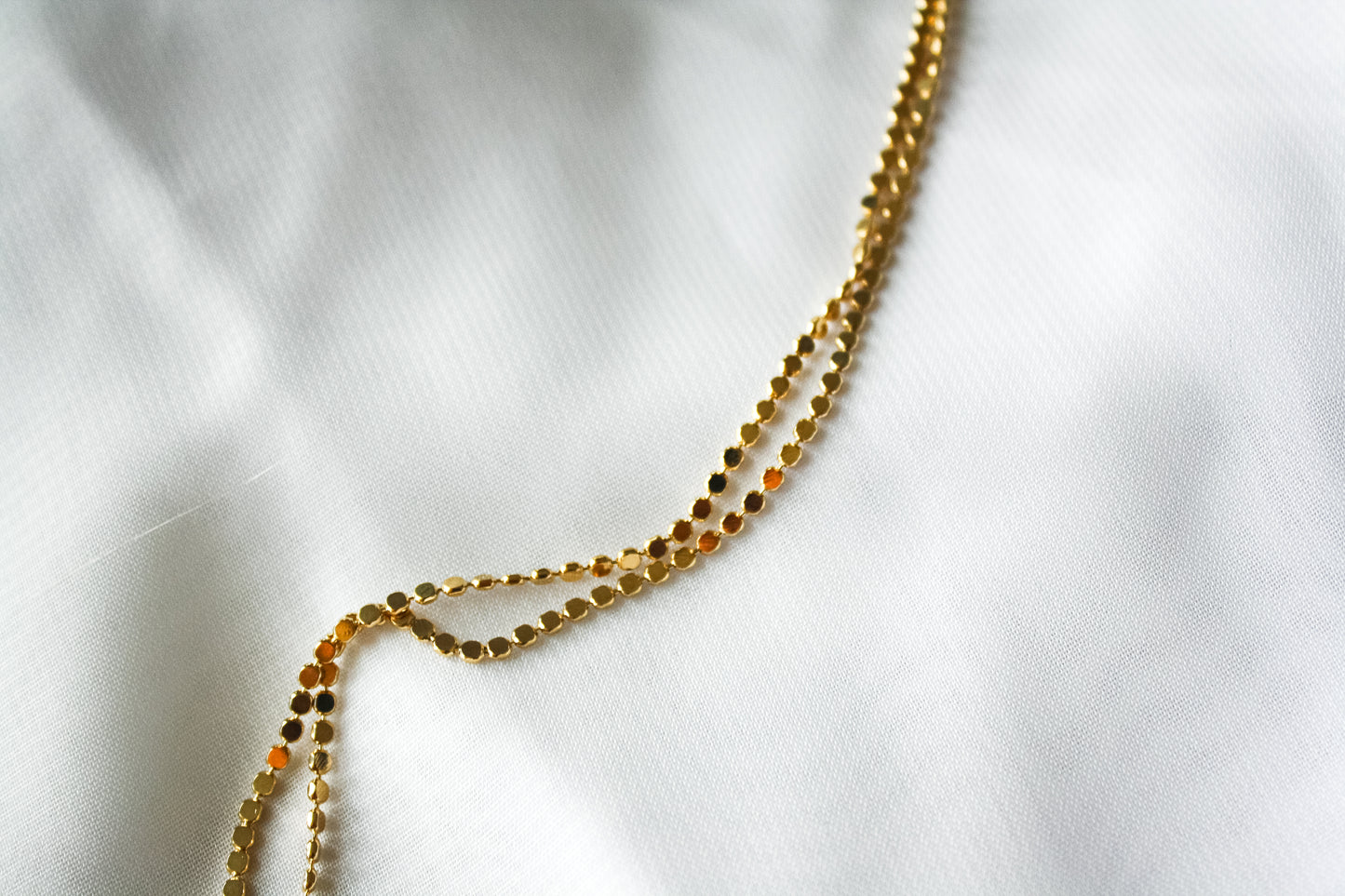 Kassidy Pressed Dot Necklace (18k Gold Filled)