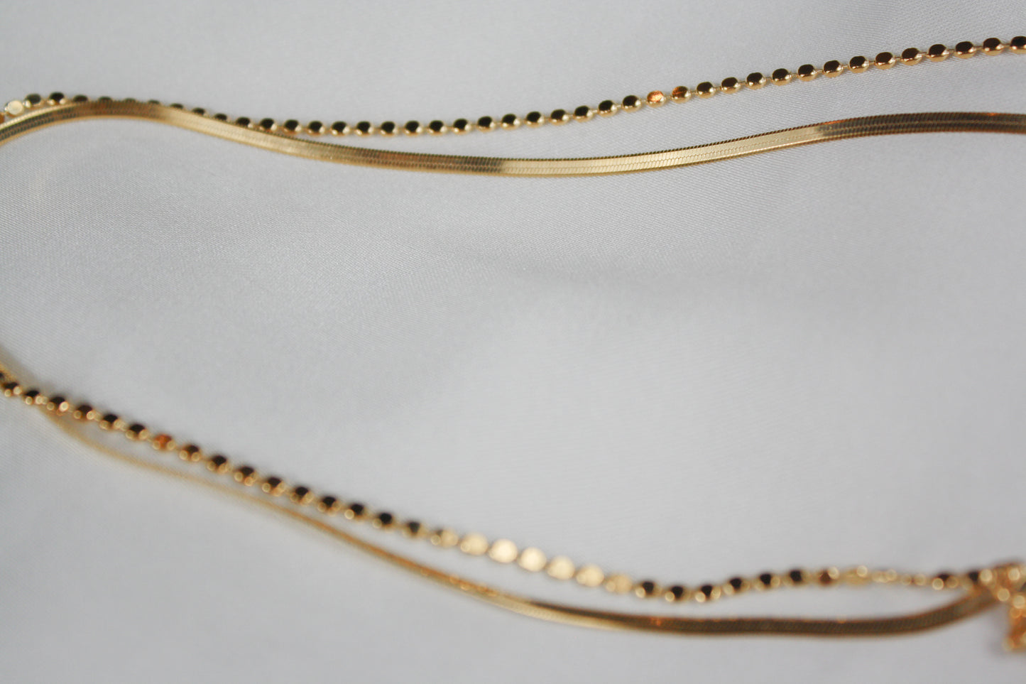 Ivy Double Chain Necklace (18k Gold Filled)