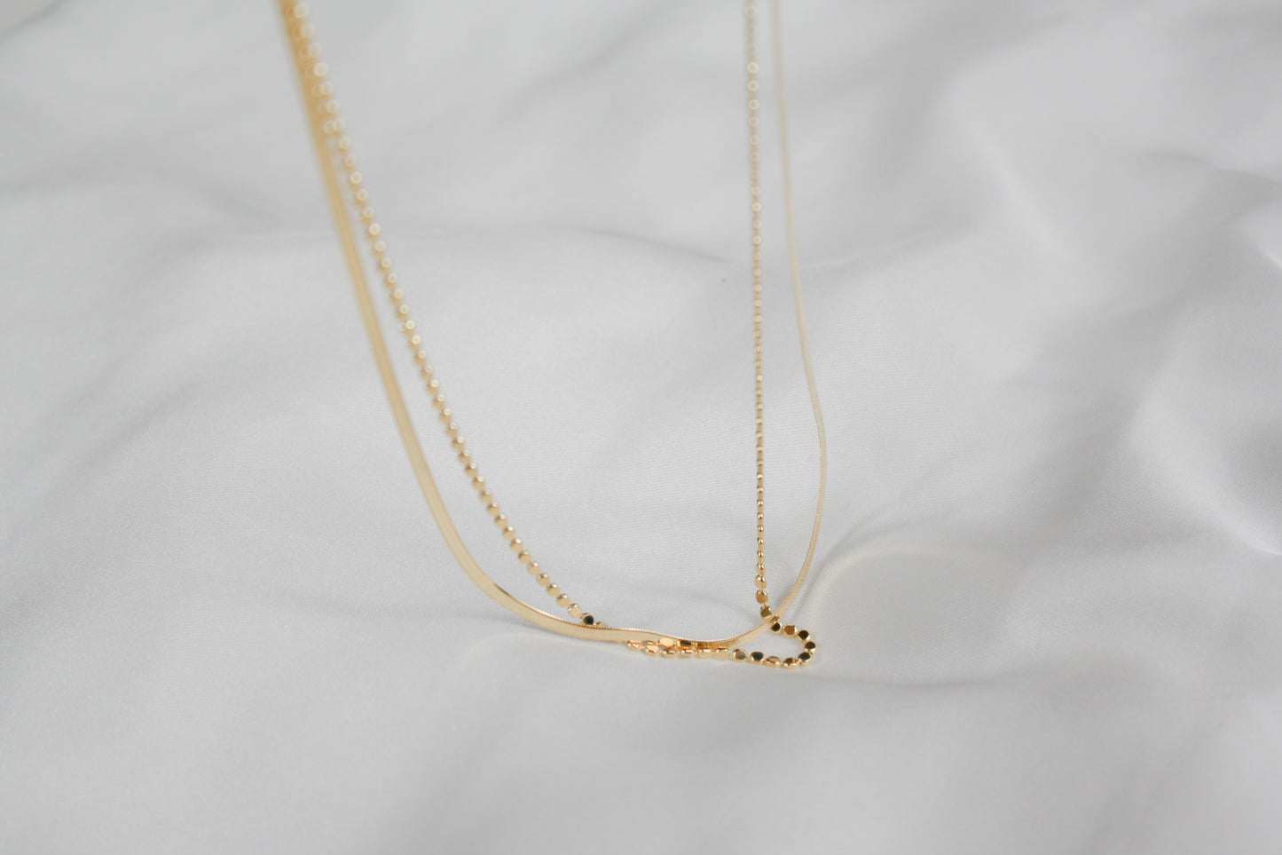 Ivy Double Chain Necklace (18k Gold Filled)